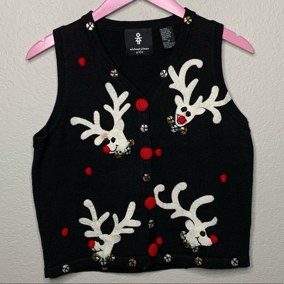 Michael Simon Rudolph Reindeer Vest VINTAGE 1999 - Picture 7 of 7